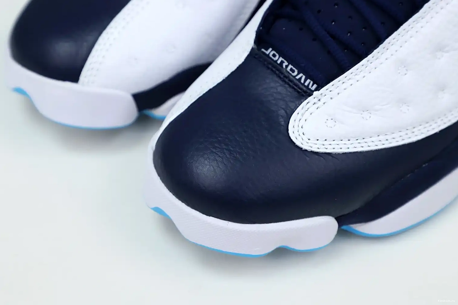 WHITE JORDAN POWDER BLUE Kimikick 414571-144 RETRO AIR 13 OBSIDIAN 0524
